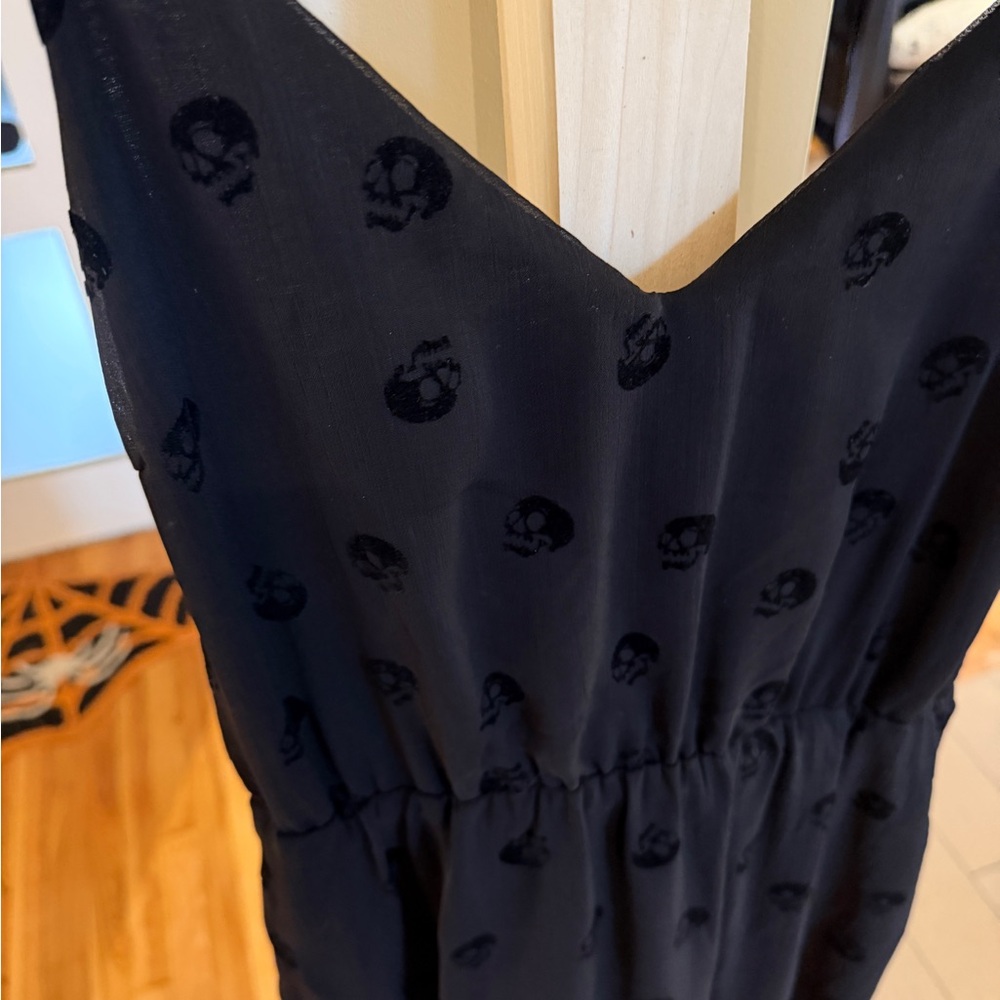 Disturbia Black Skull-Print dress